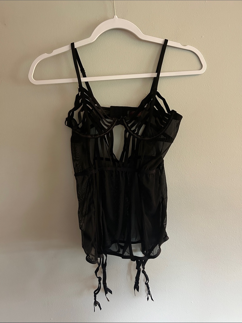 Be Wicked Black Strappy Lingerie Bra Top